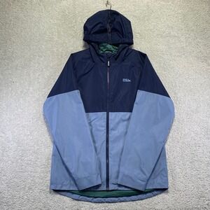 Eddie Bauer Kids Jacket Size XL 18-20 Blue Hooded Windbreaker Lightweight Zip Up